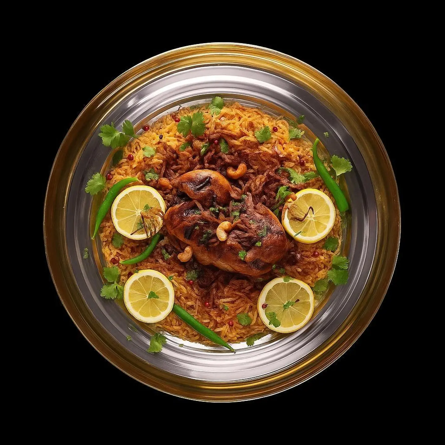 Half A Roasted Chicken With Rice