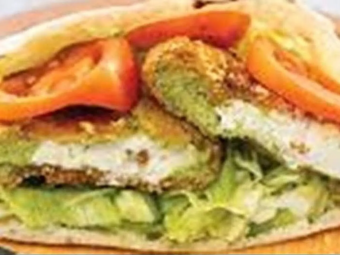 Falafel Sandwich With Kiri Cheese