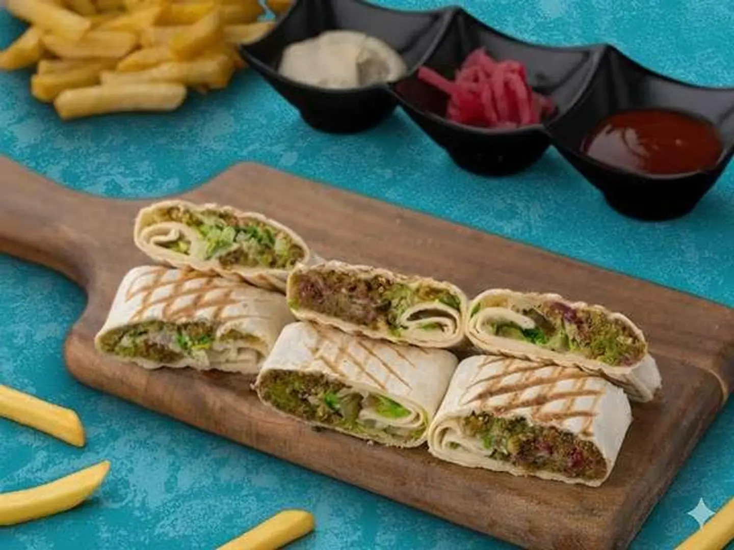 Arabic Stuffed Falafel Meal