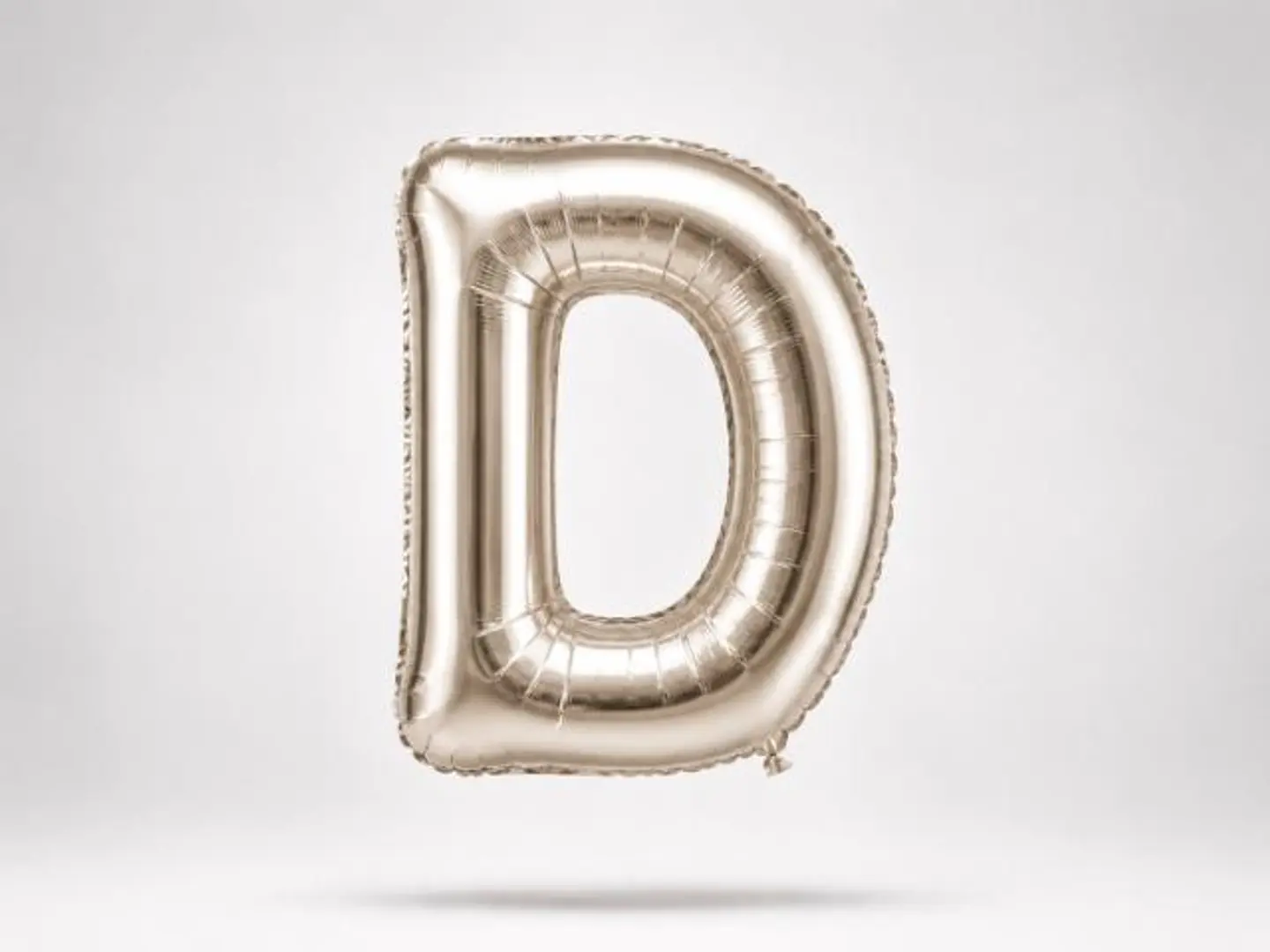 Silver Balloon Letter D