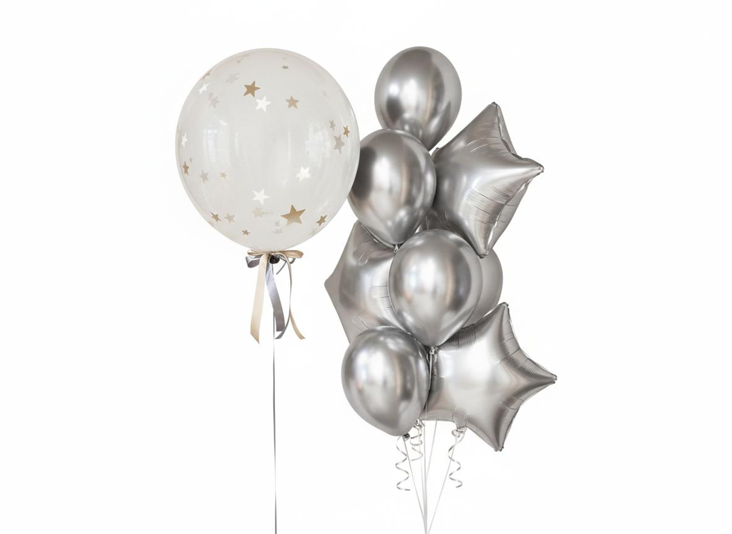 Silver Helium Balloons