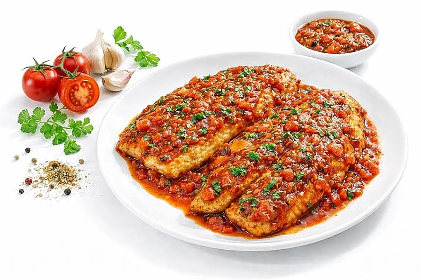 Fish Fillet Lemon With Tomato