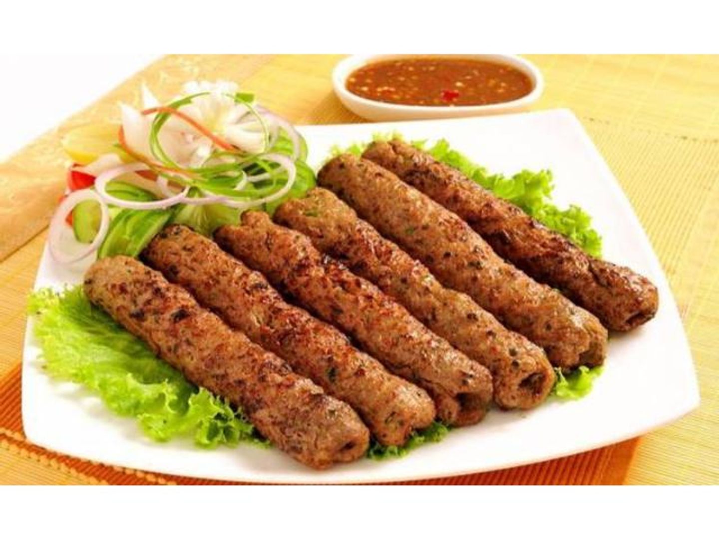 كباب لحم مقلي ٦ قطع