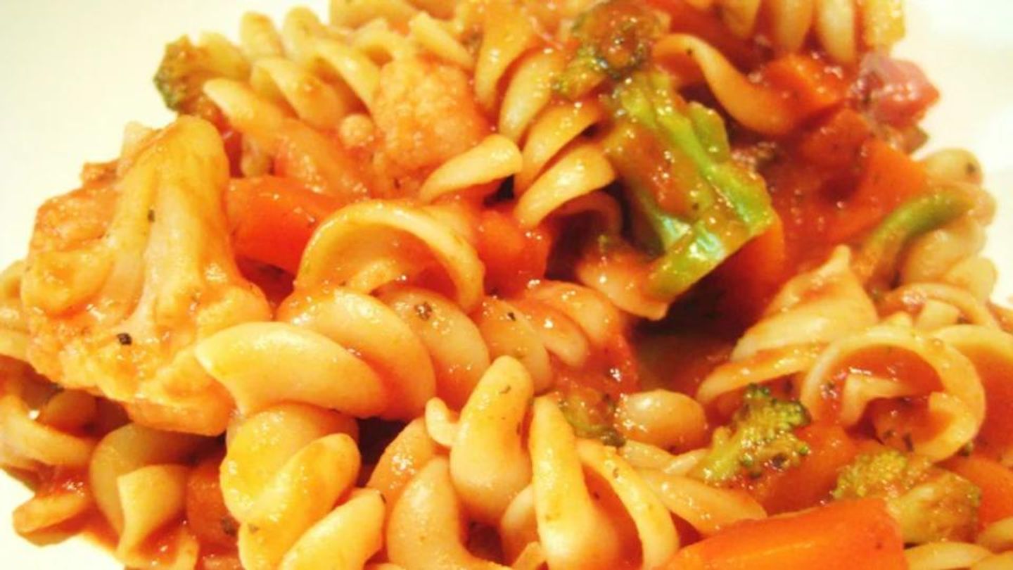 Mixed Sauce Vegetables Pasta