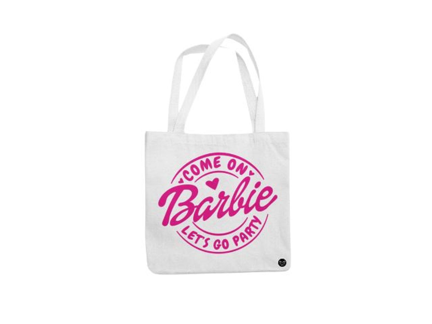 Come On Barbie Lets Go Party Circle White Tote Bag