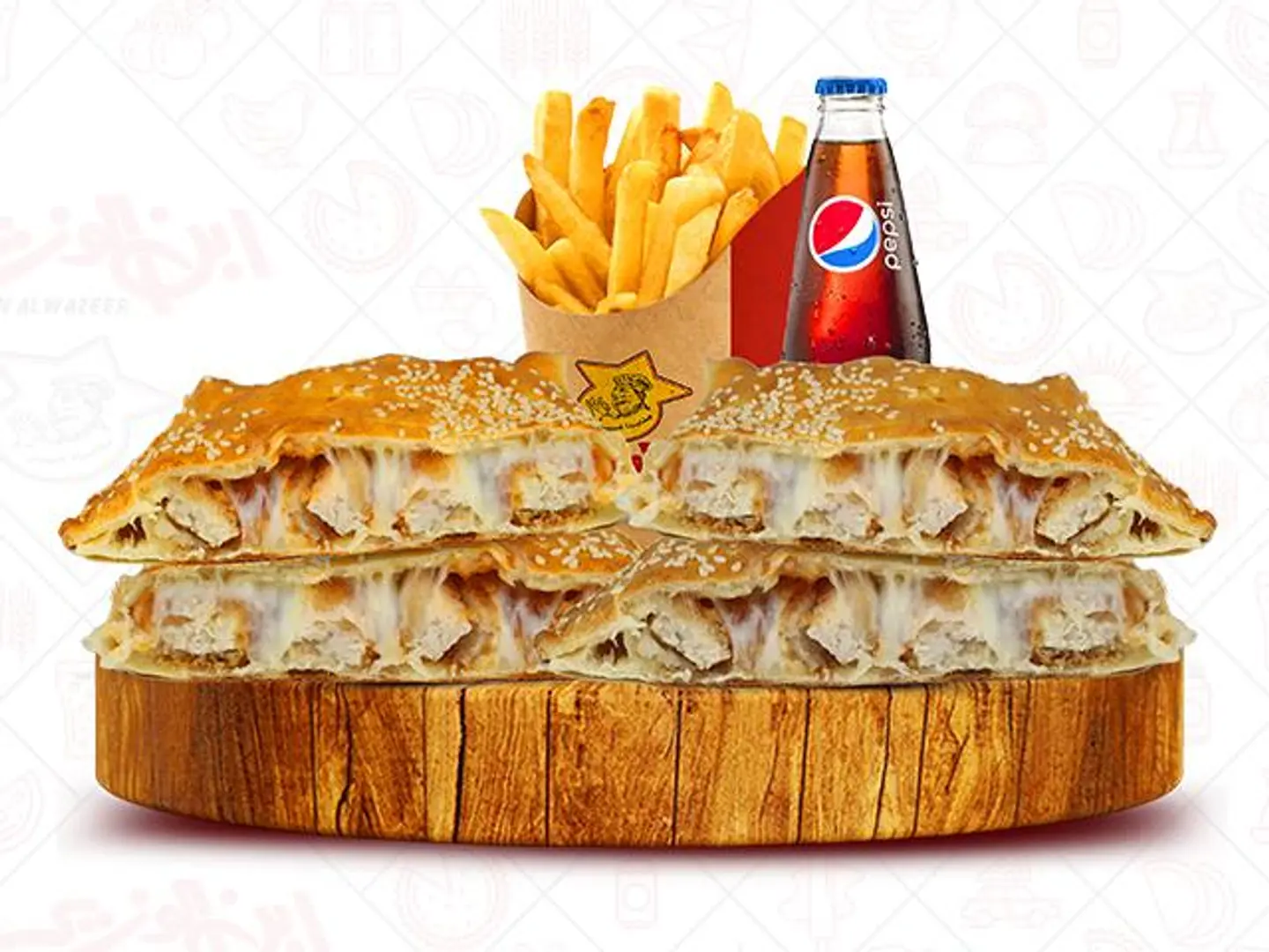 وجبة تشيكن فيلية اربع قطع