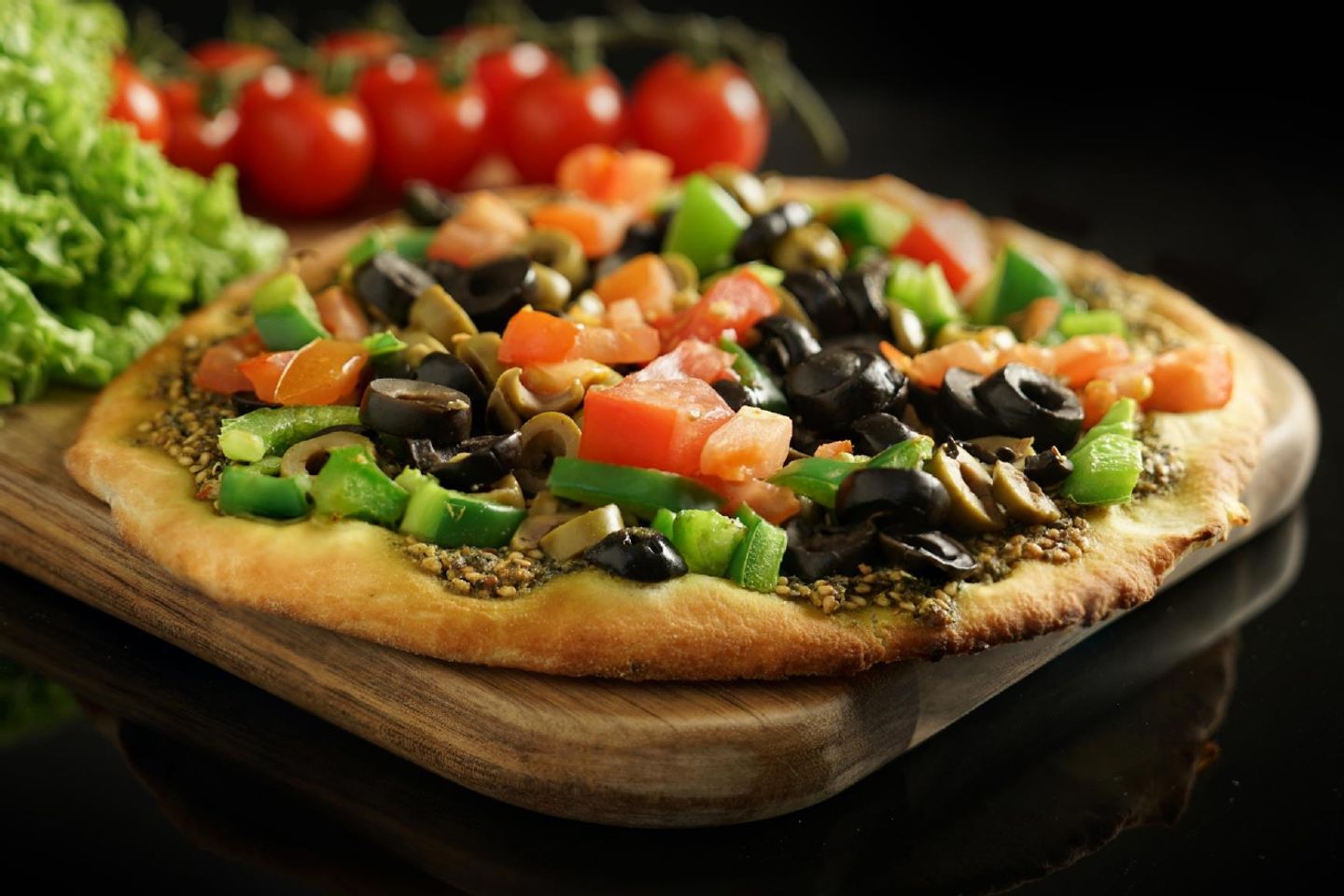 Manqusha Pie With Falafel