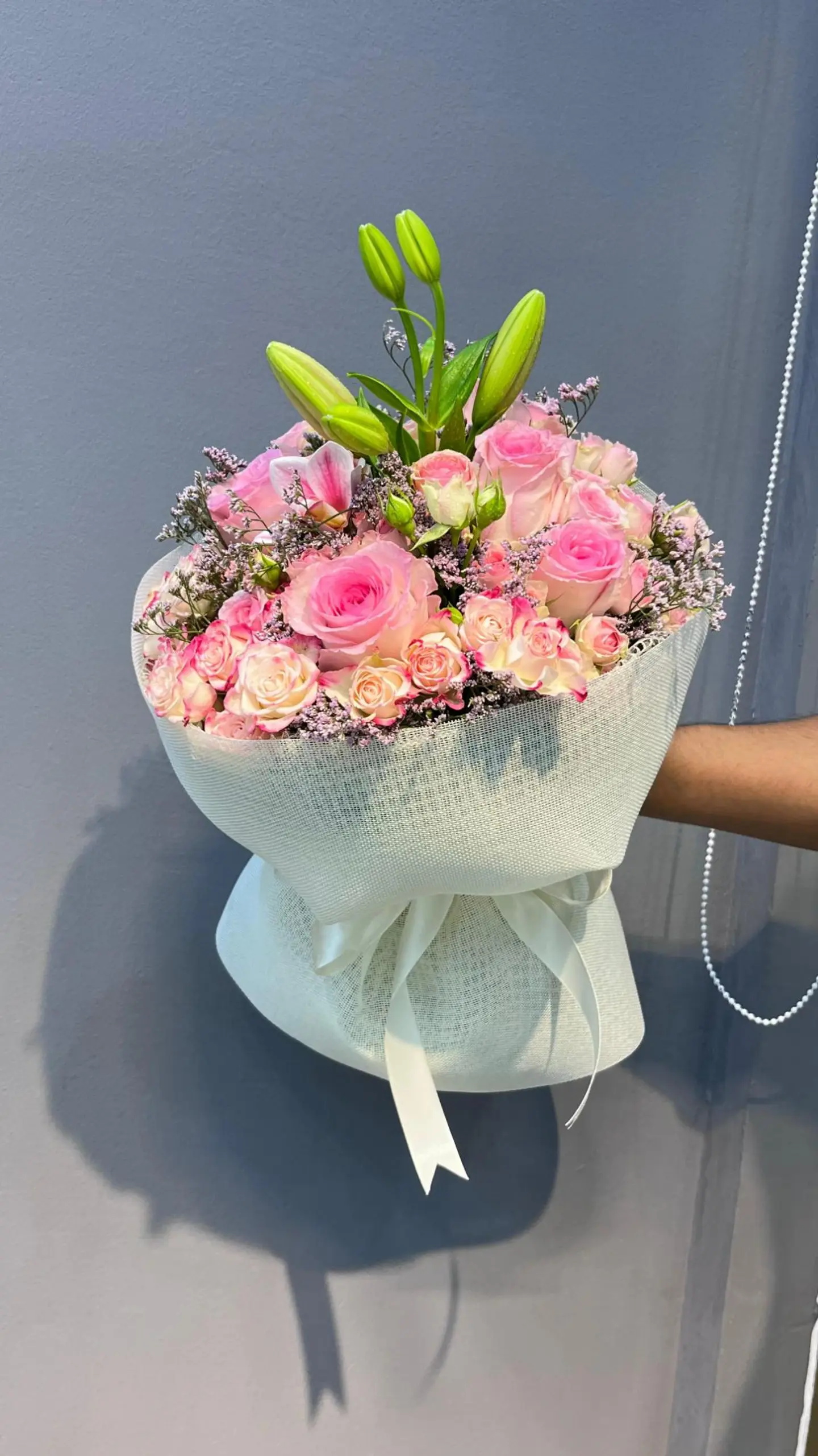 بوكيه ورد الجوري الوردي