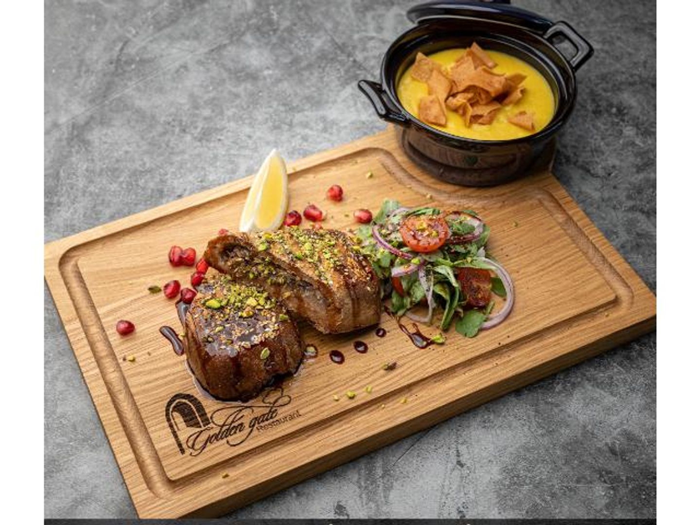 Grilled Kebbeh And Lentil Soup