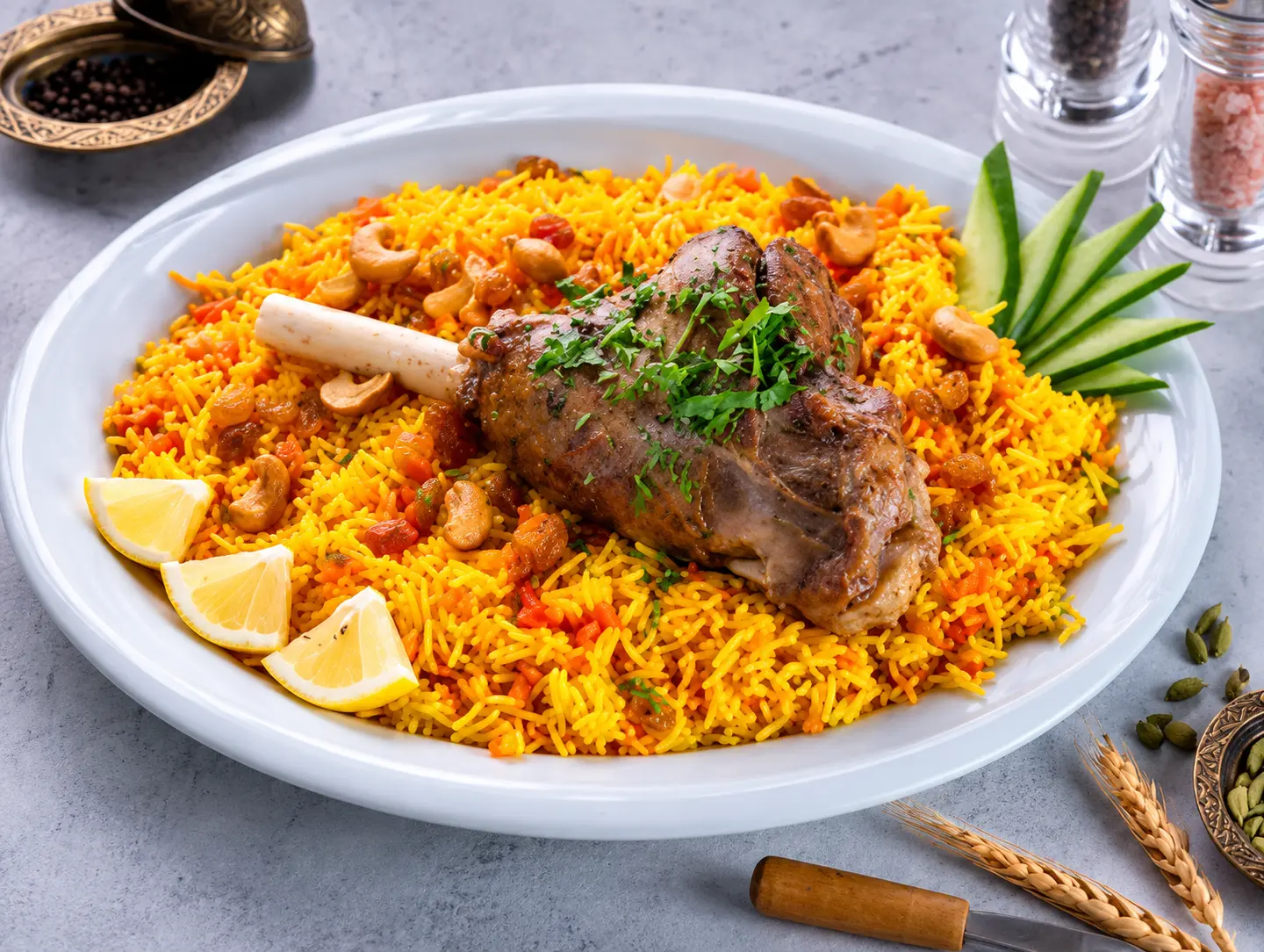 نص كبسة لحم