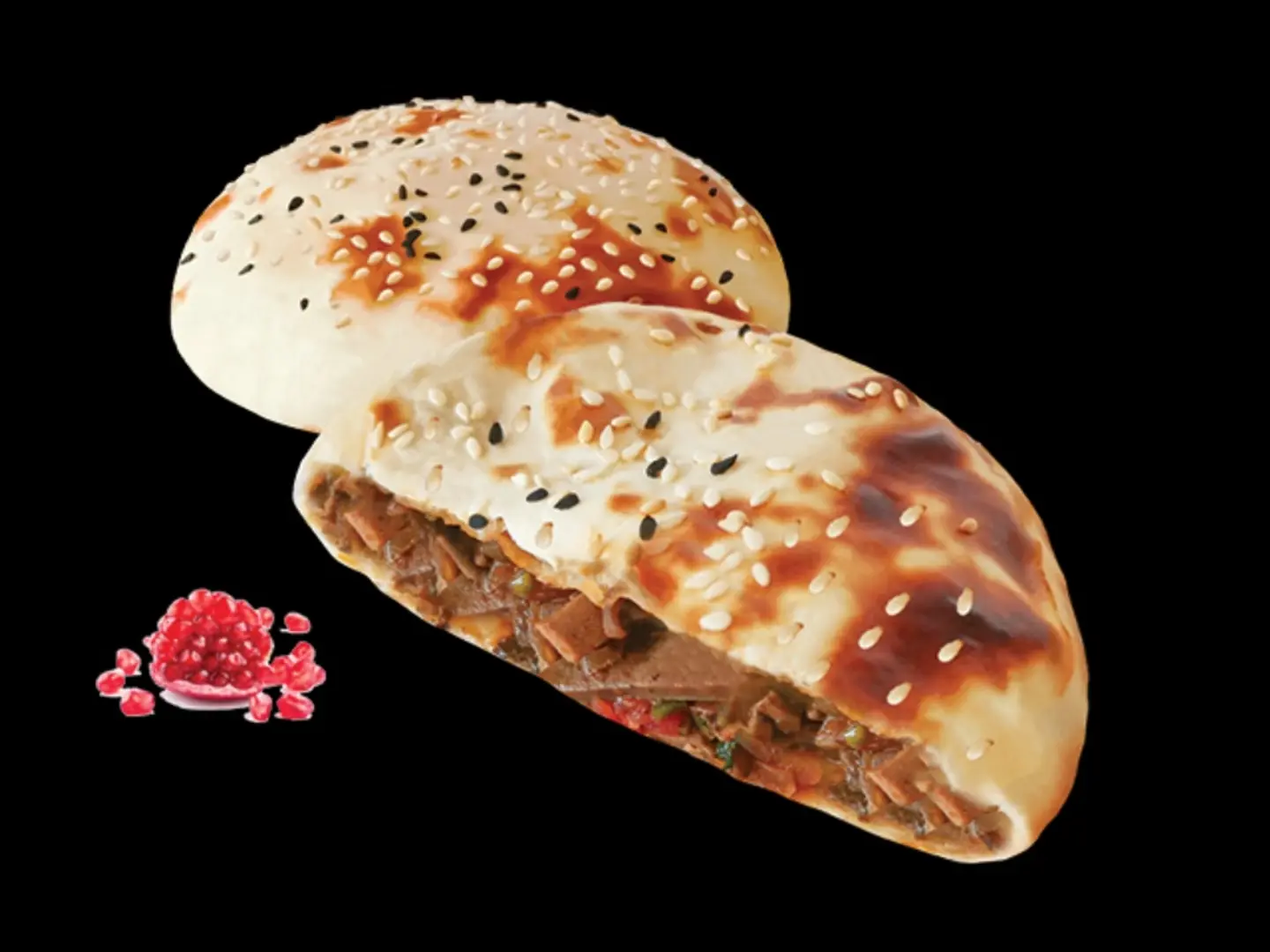 فطيرة ساندوتش الكبدة بدبس الرمان