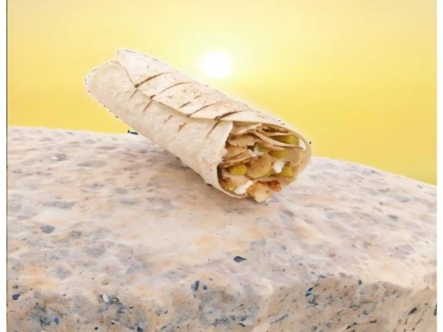 Shawarma With Small Mexican Bread
