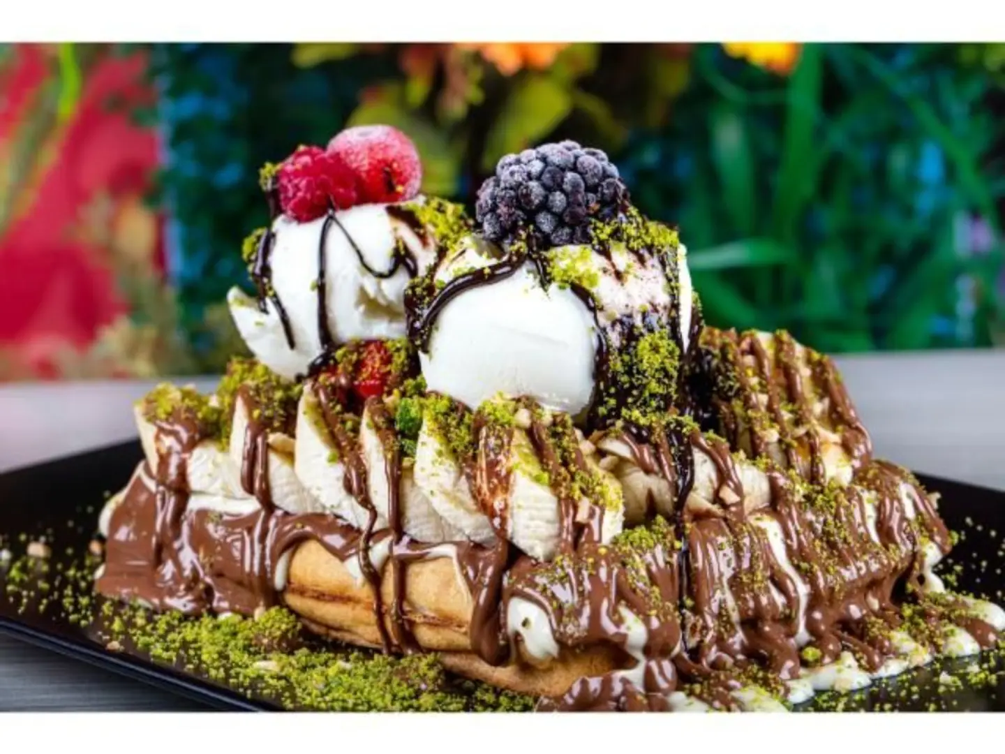 تيدز وافل مع فواكه دبل