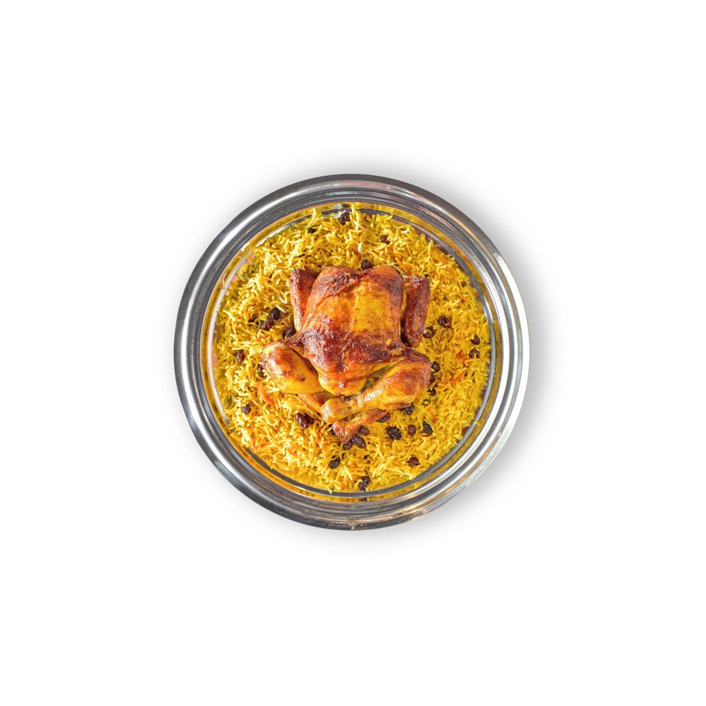 حبة دجاج شواية مع أرز بخاري