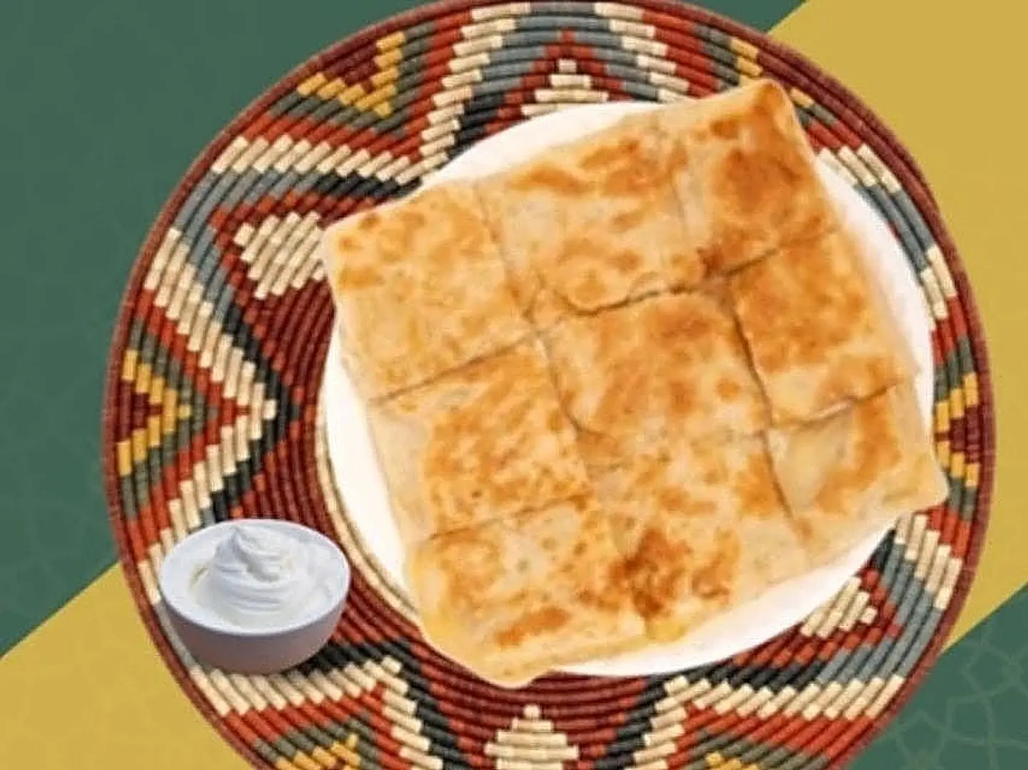 Sweet Mutabbaq With Cream