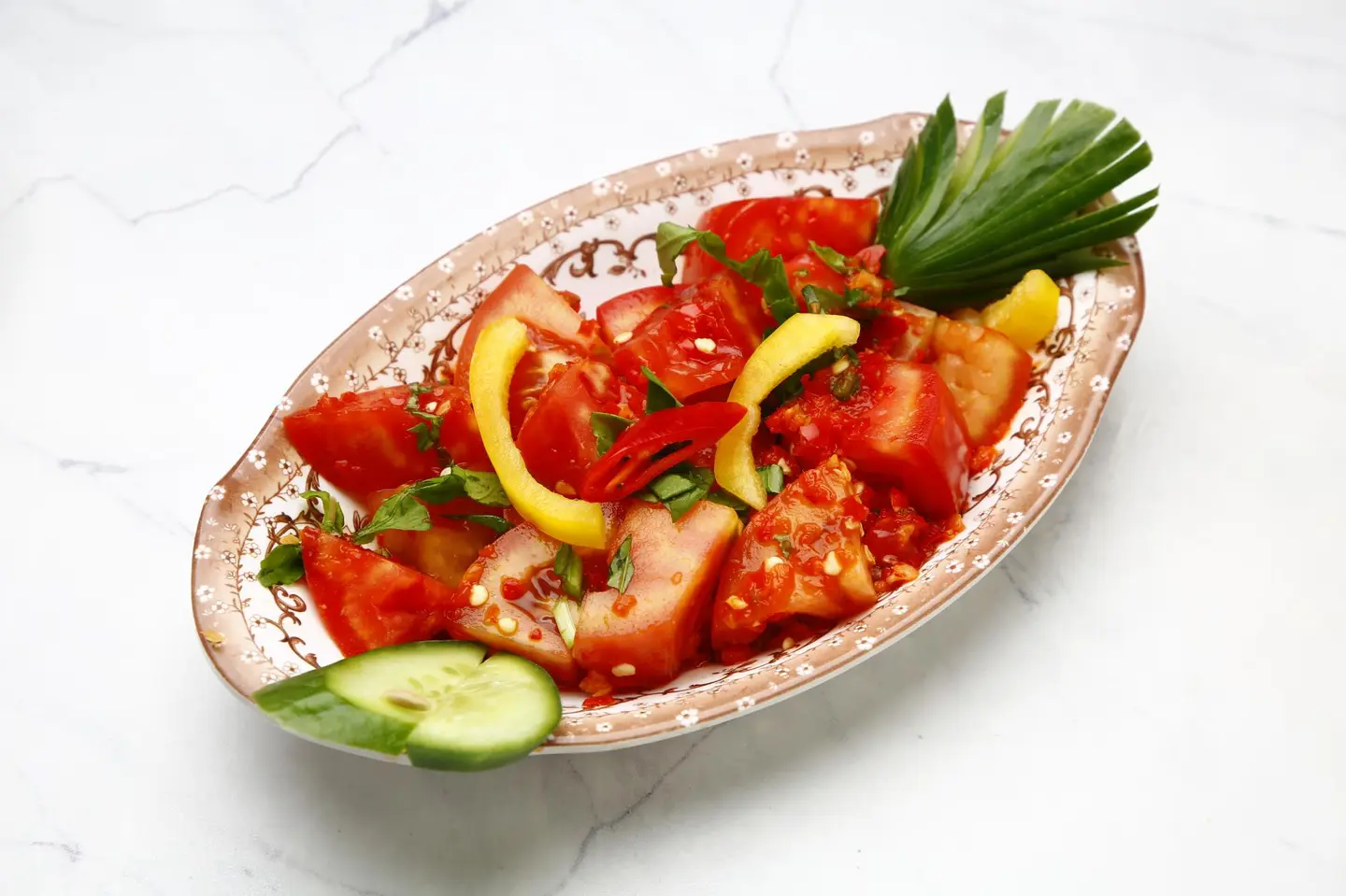 Tomato With Vinegar And Garlic