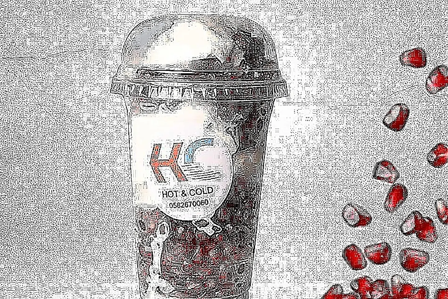 آيسكريم بقطع الرمان