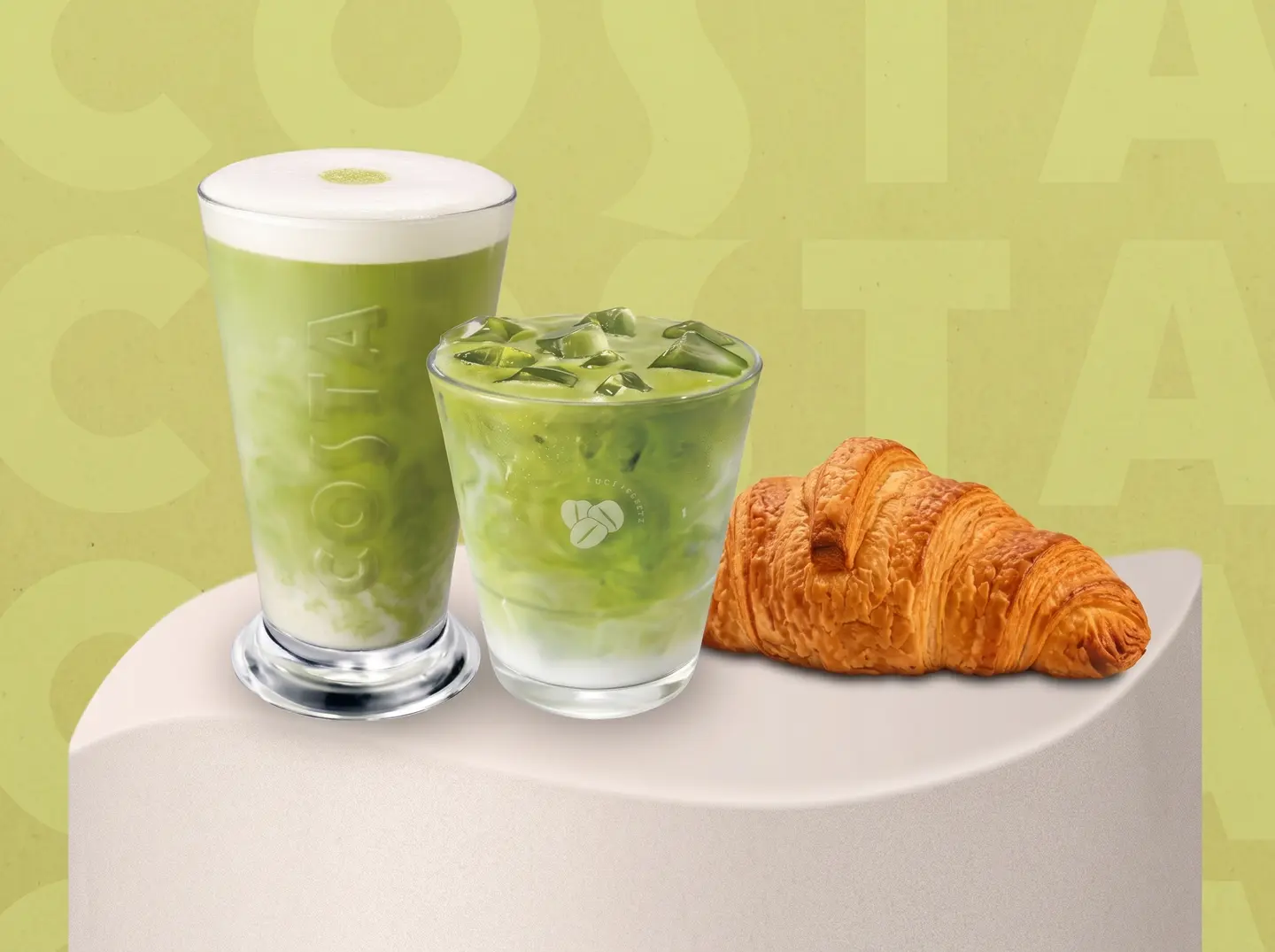 Matcha & Plain Croissant