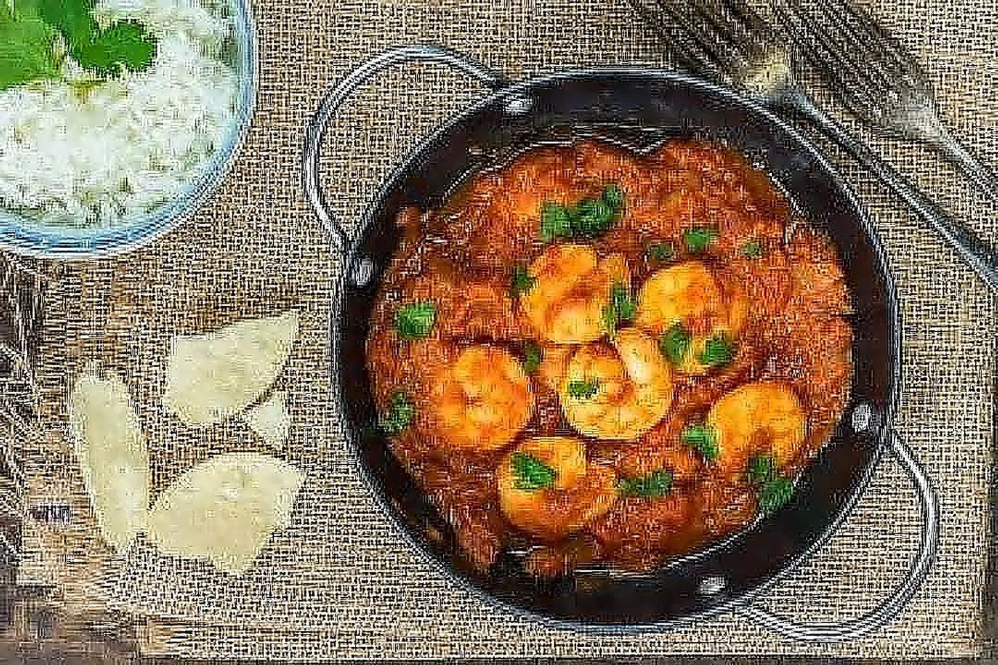 روبيان مسالا بالزبدة