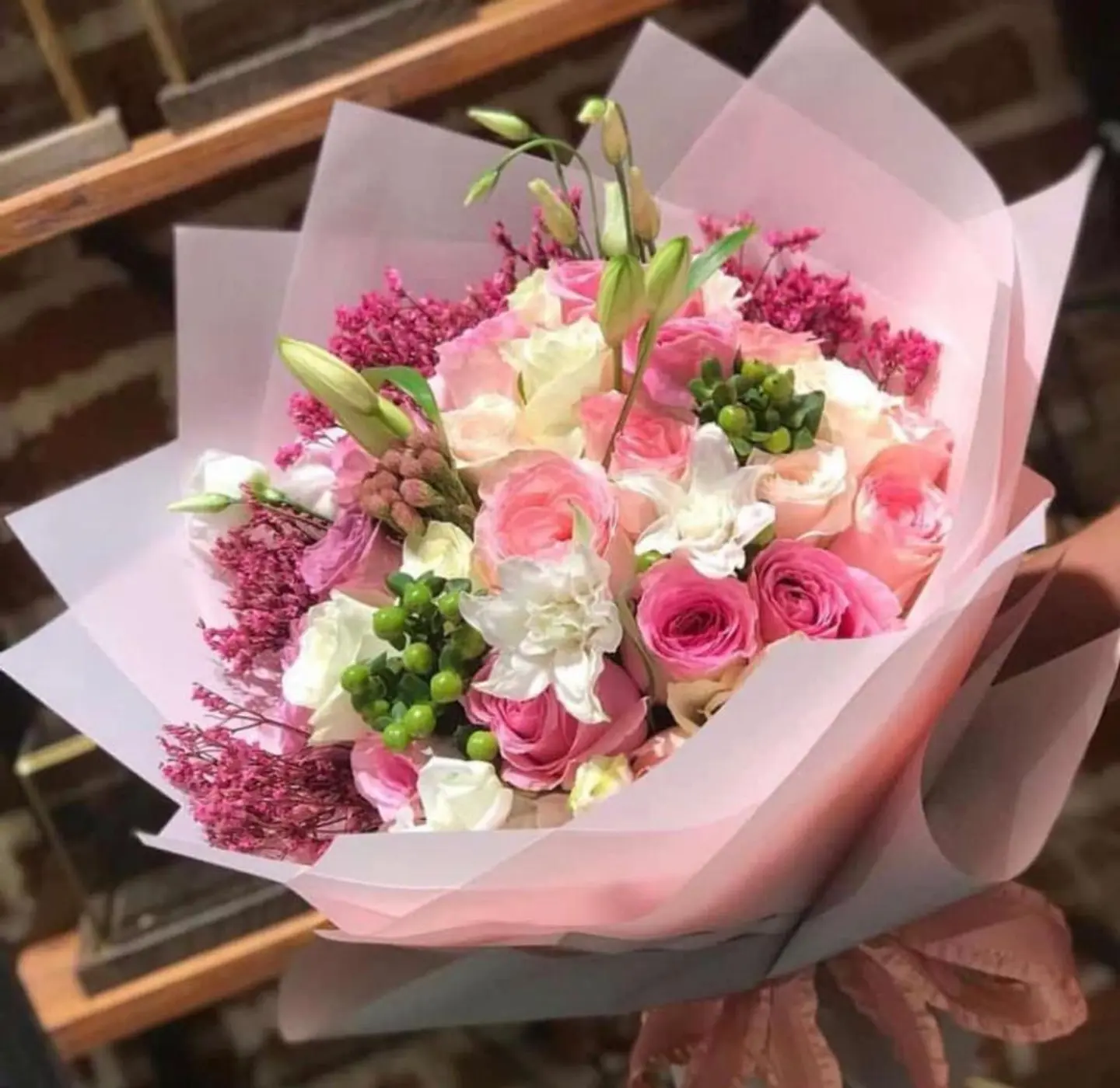 Pink Mixed Rose Bouquet
