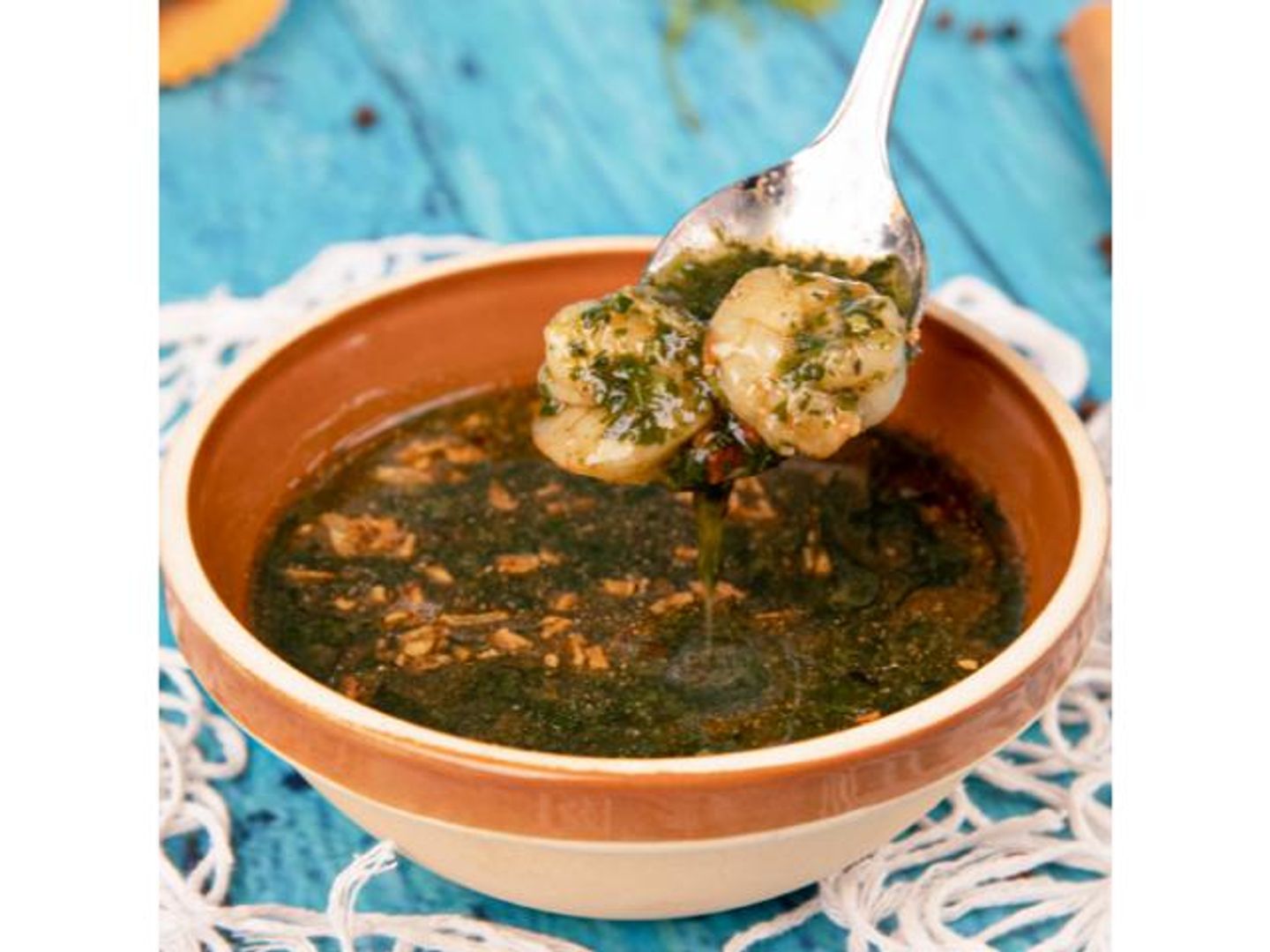 ملوخية بالجمبري