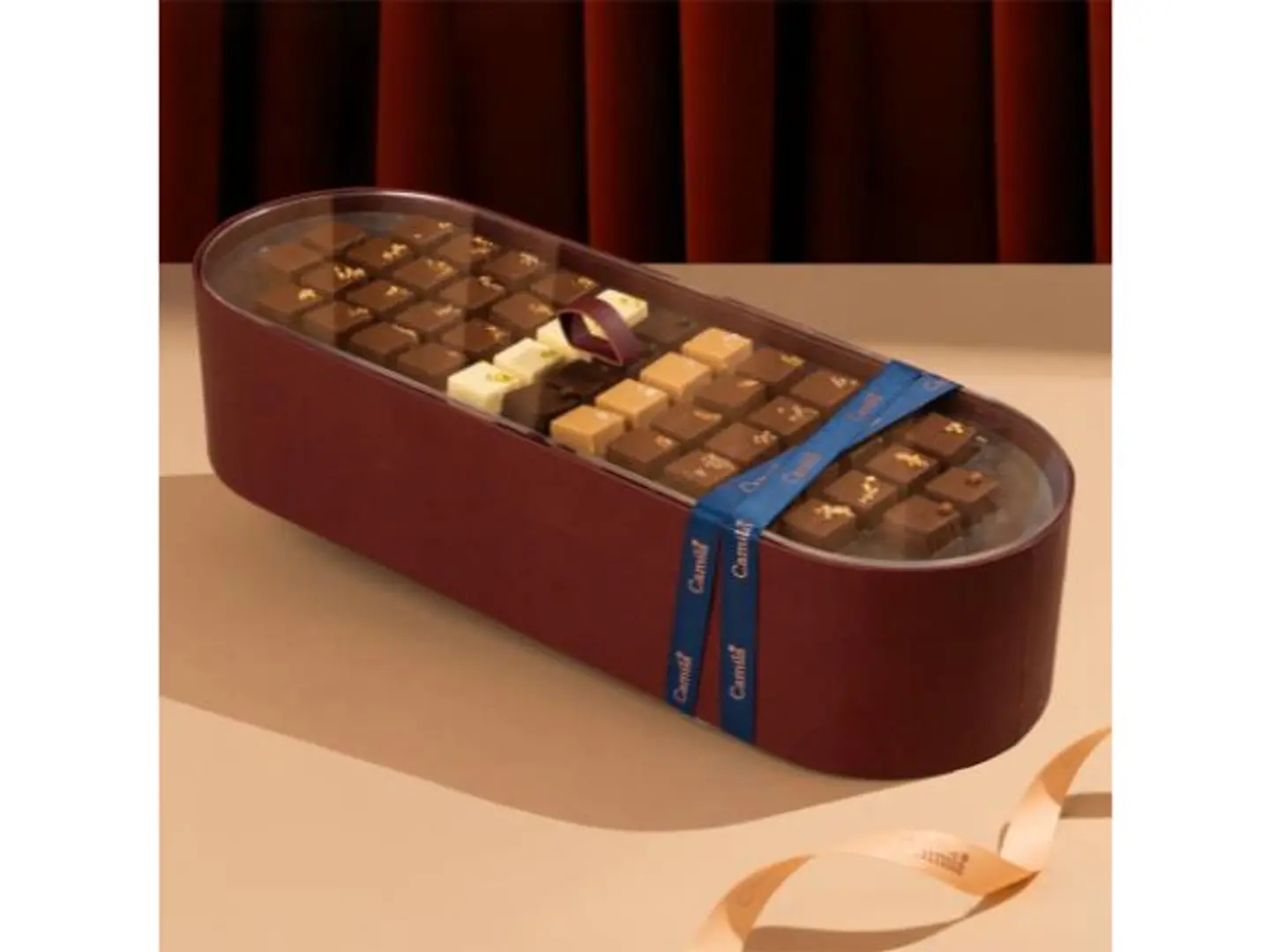 صينية بيضاوي عنابي كبير