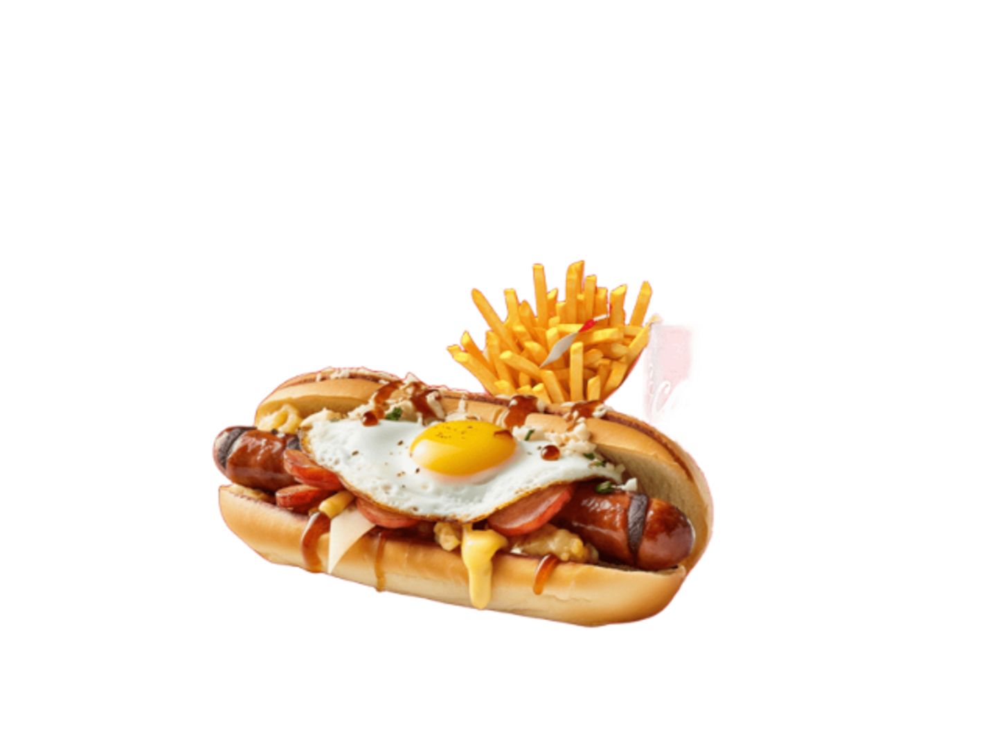 Hot Dog Meal With Egg