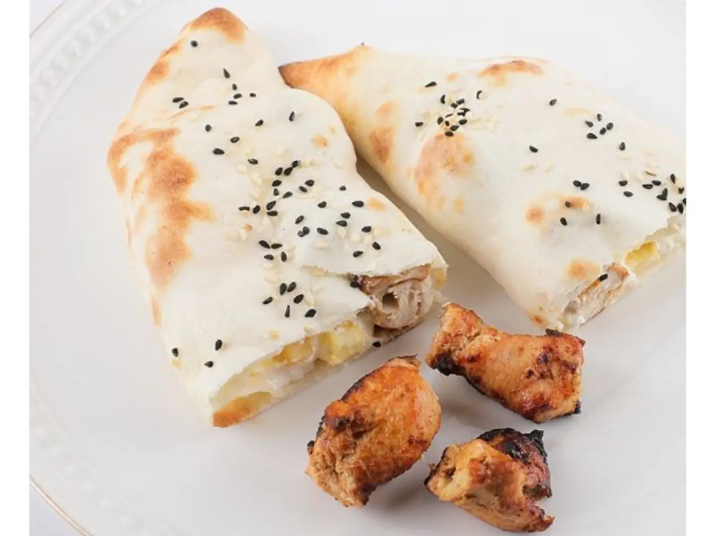 فطيرة لبنة مع شيش طاووق
