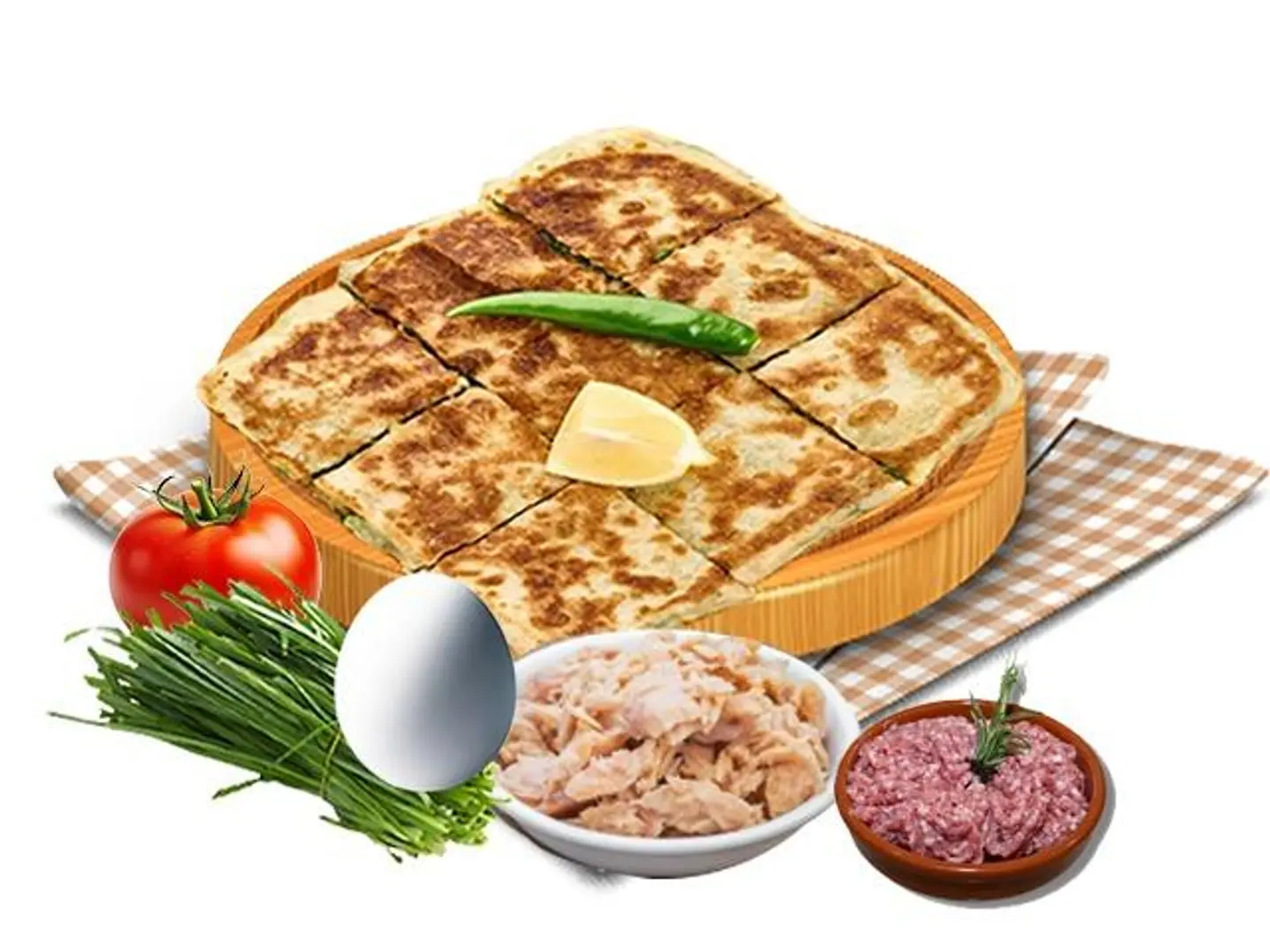 مطبق خضار تونة لحم