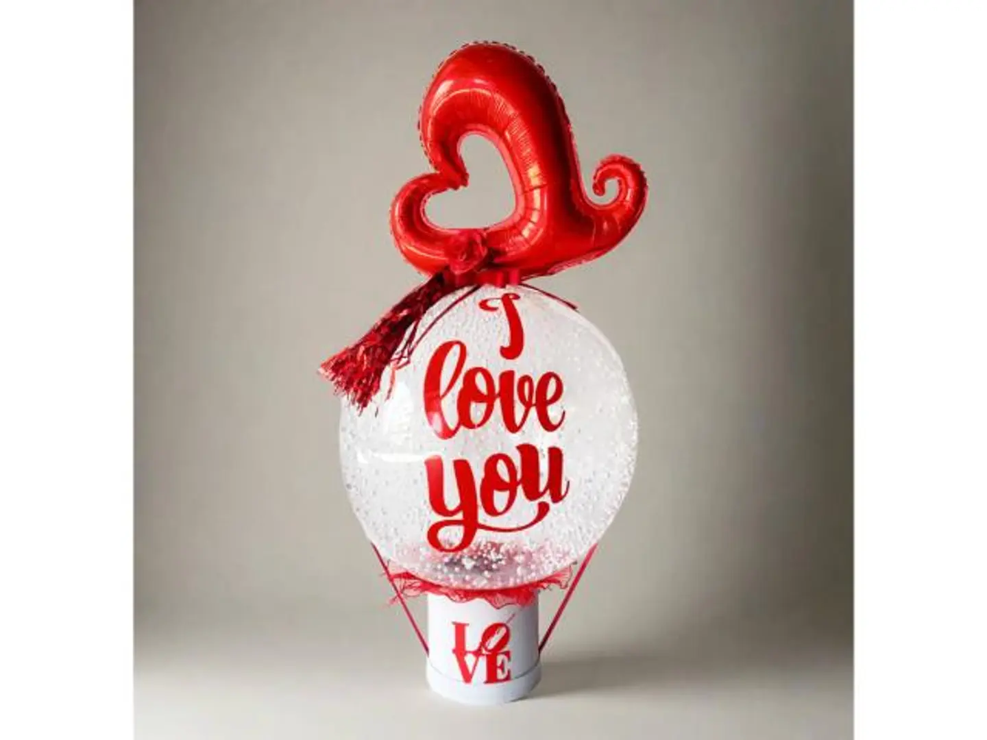 Love You Bubble Ballloon With A Giftbox