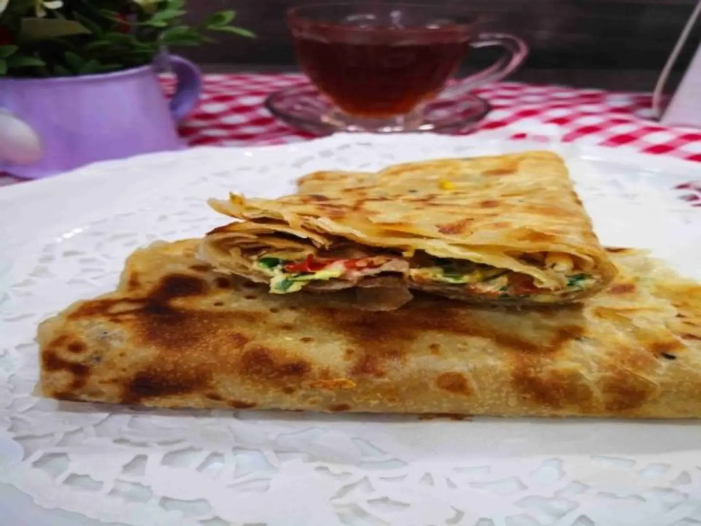 Egg Saj Bread Sandwich