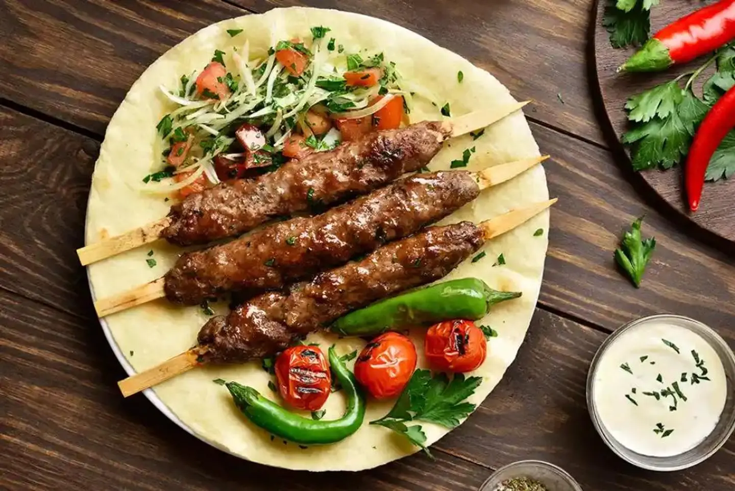 Aleppo Kebab With Moutabal