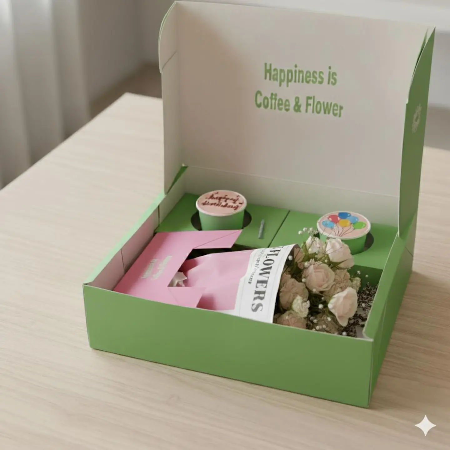 بوكس السعادة كبير3 (٢ كيك كب