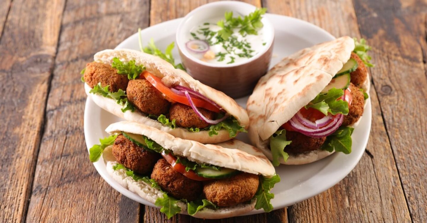 Tahinia And Falafel Burger