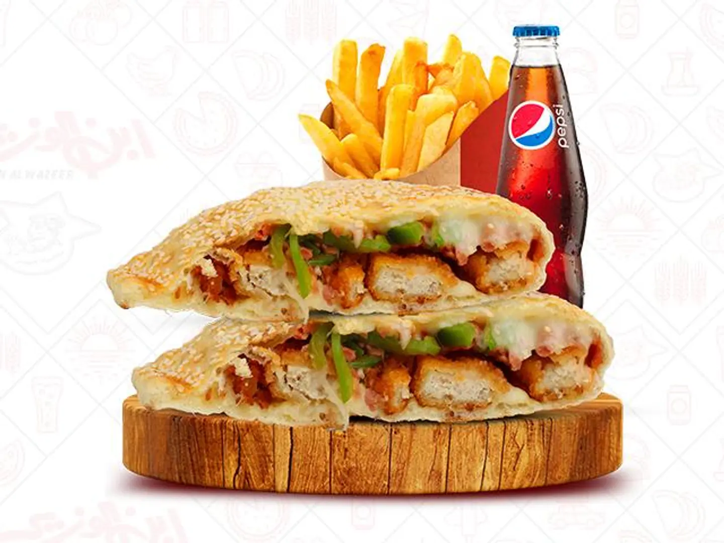 وجبة اللذيذة قطعتين