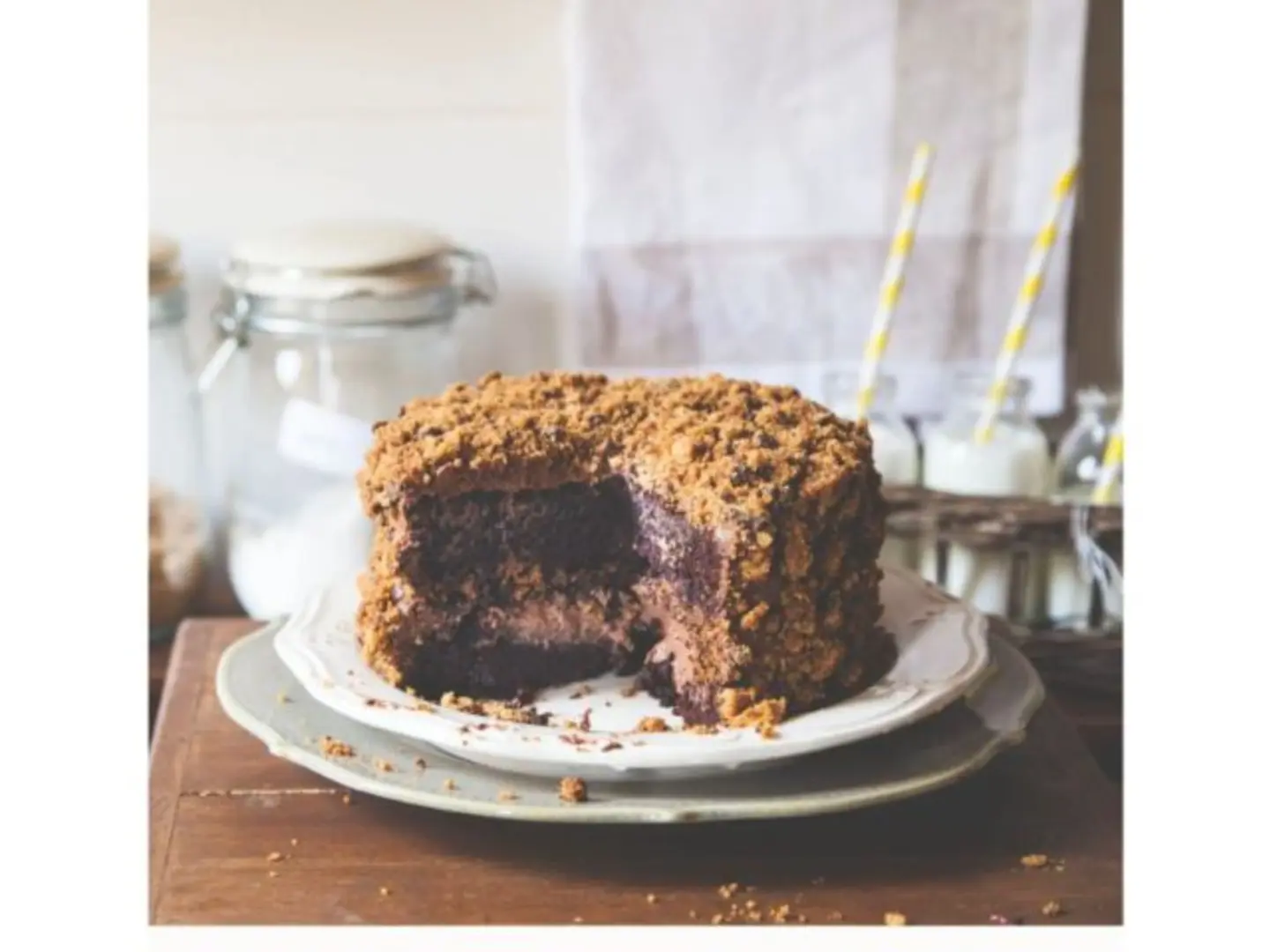 Chocolate Chip Cookie Cake Slice