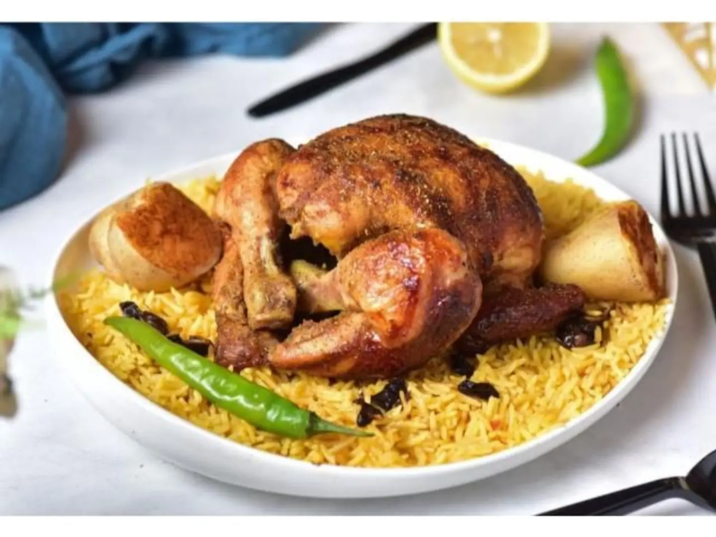 حبة شواية مقلي مع الرز