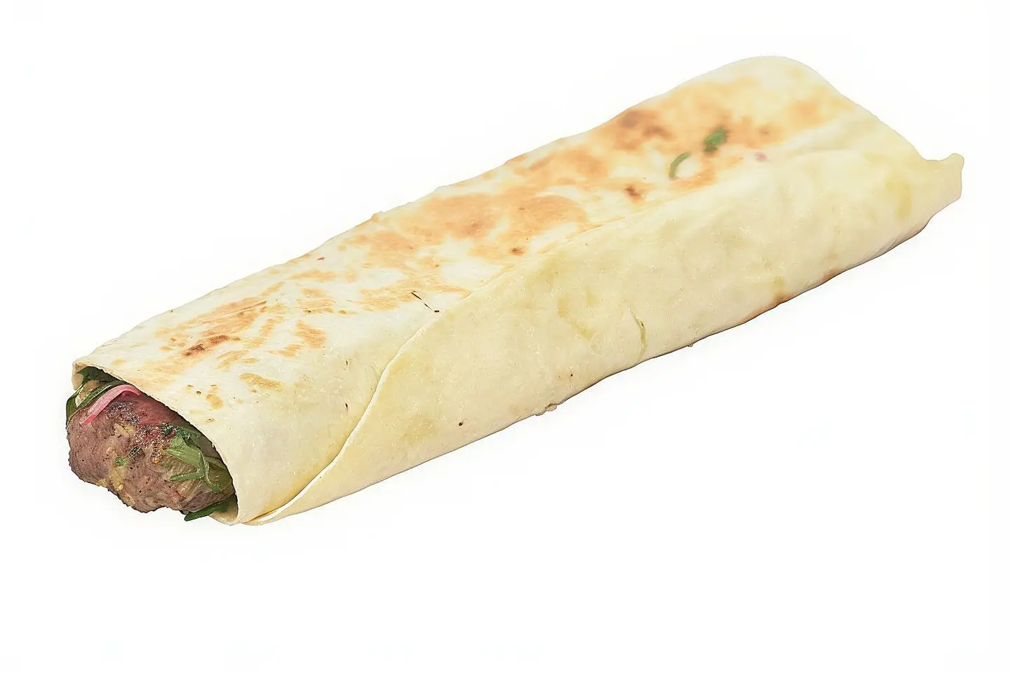 Meat Kebab Ragag N Tortilla Bread