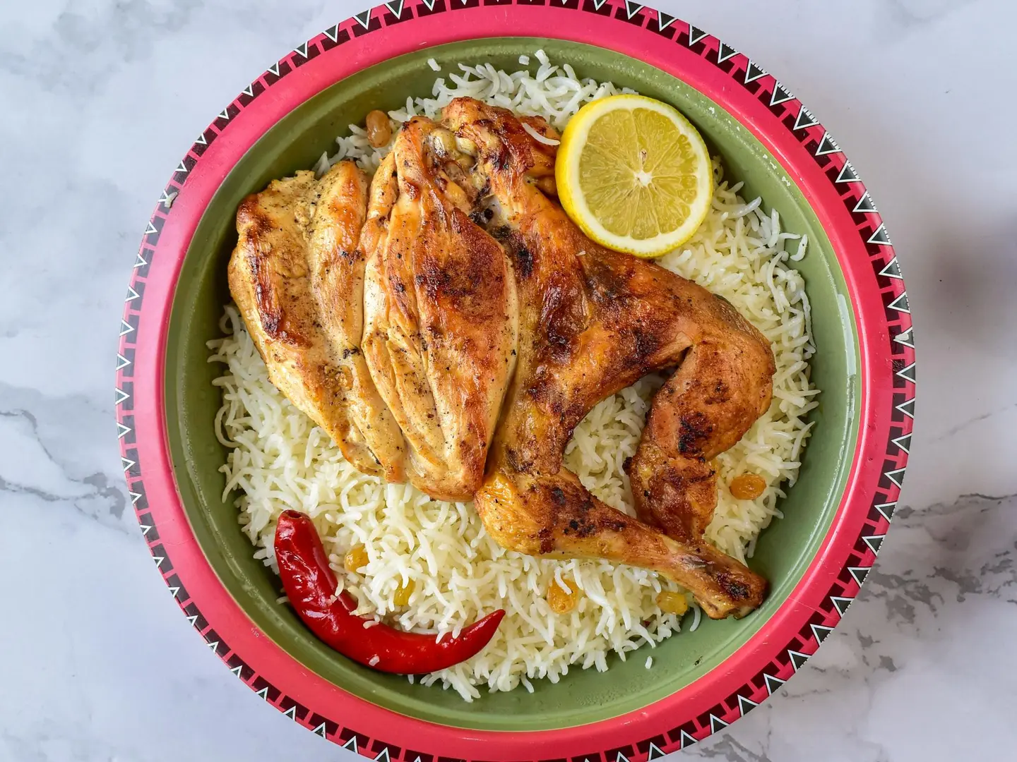 Grilled Stone Chicken Madbi