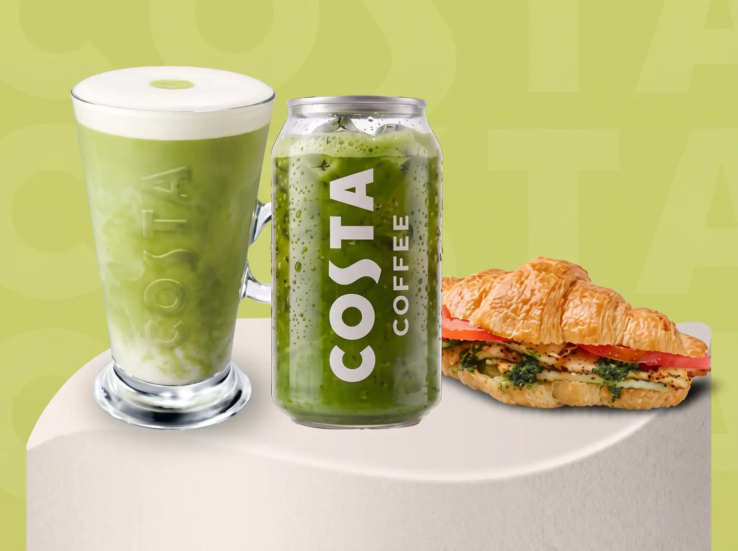 Canned Matcha & Halloumi Croissant