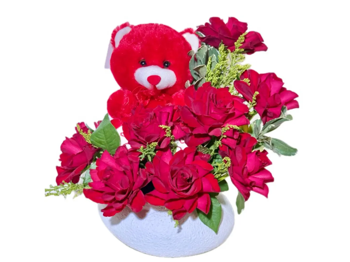 مزهرية شفافة مع زهرة