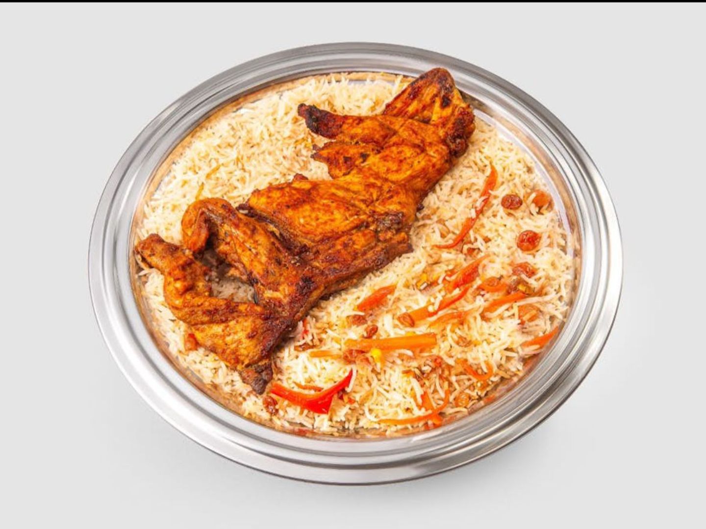 Half A Chicken On Charcoal With Rice