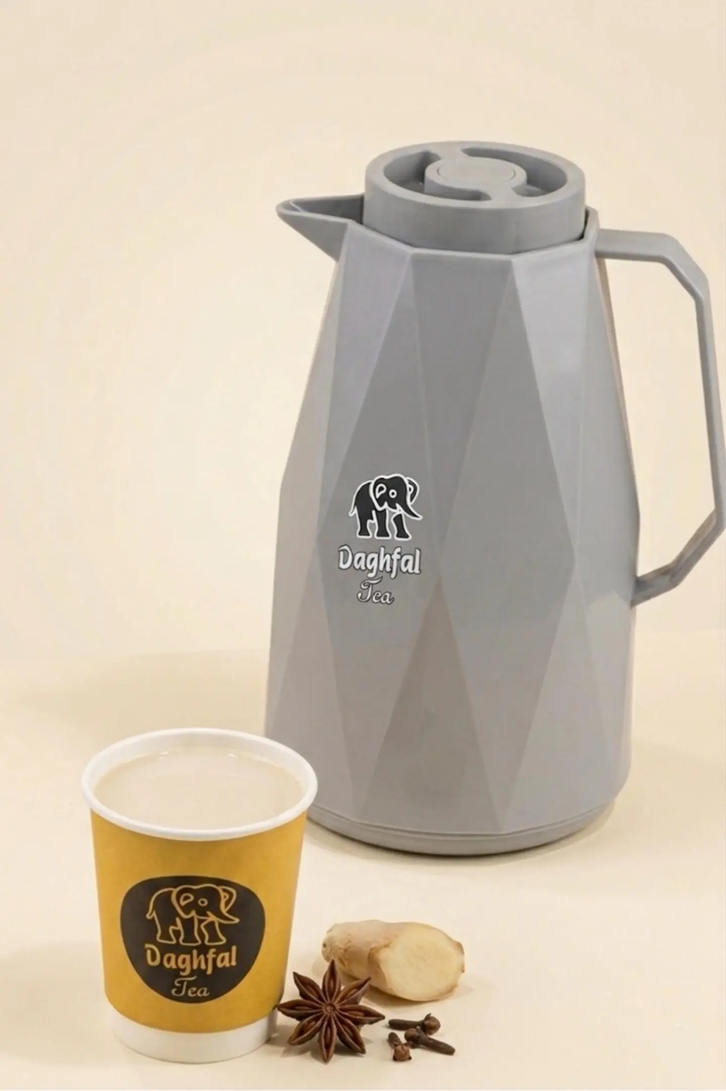 Milk With Ginger With Thermos