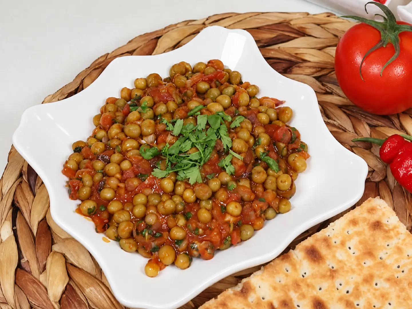 بازلاء بالبيض