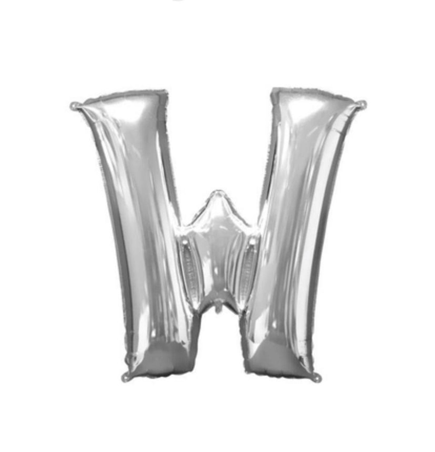 Letter W Silver Balloon