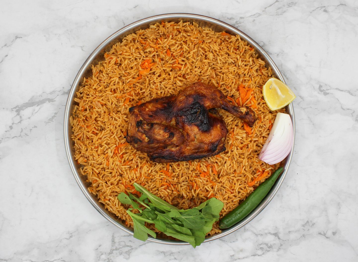 Half A Piece Of Chicken With Rice