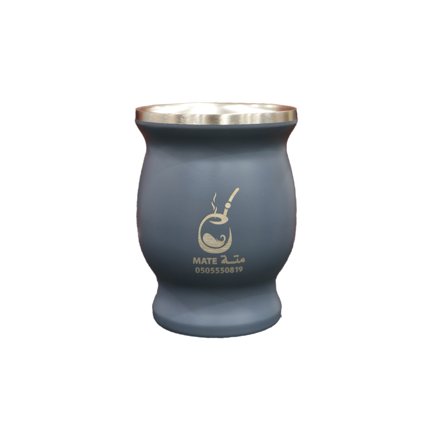 A 230ml Purple Stainless Steel Mate Cup