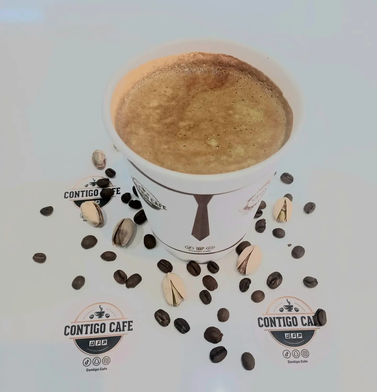 بيستاشيو لاتيه حار