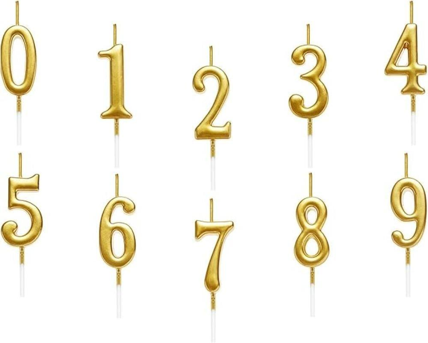 شموع أرقام ذهبي