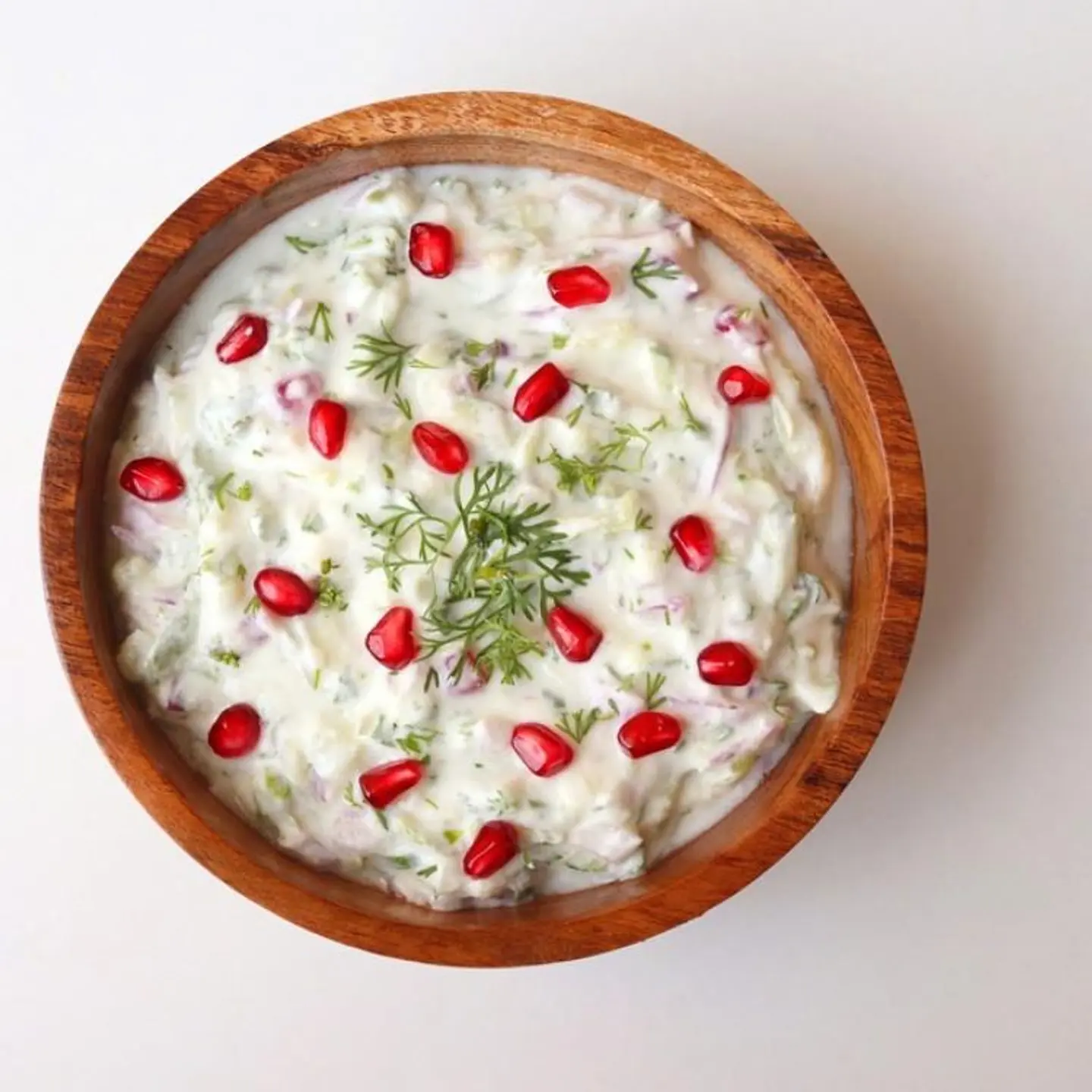 Cucumber Yoghurt With Pomegranate